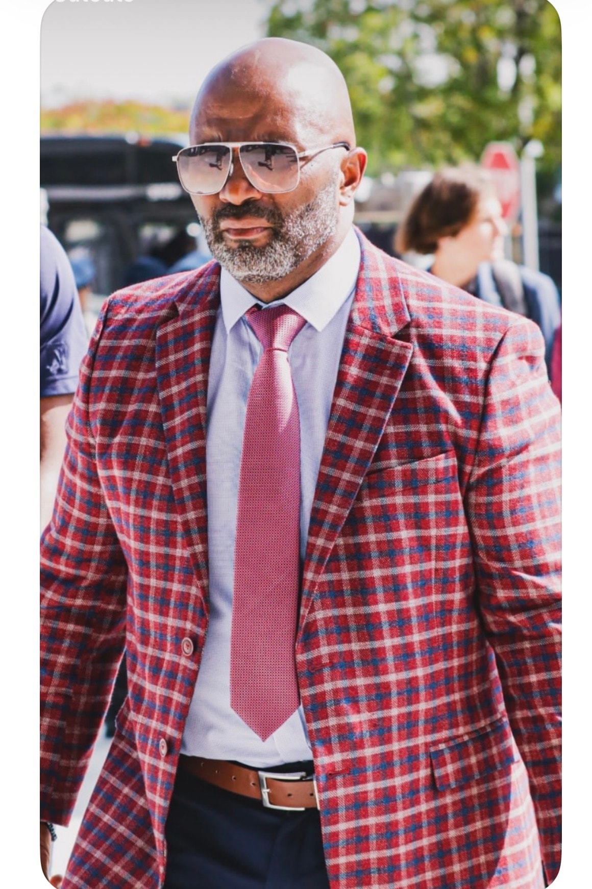 Coach Mike Bellamy in red jacket